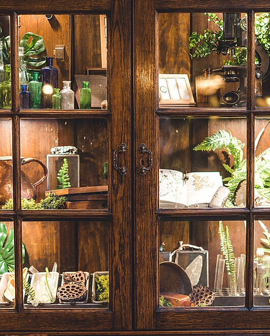 Botanist interior cupboard