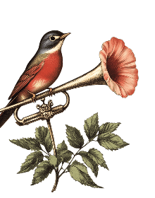 bird flower trumpet
